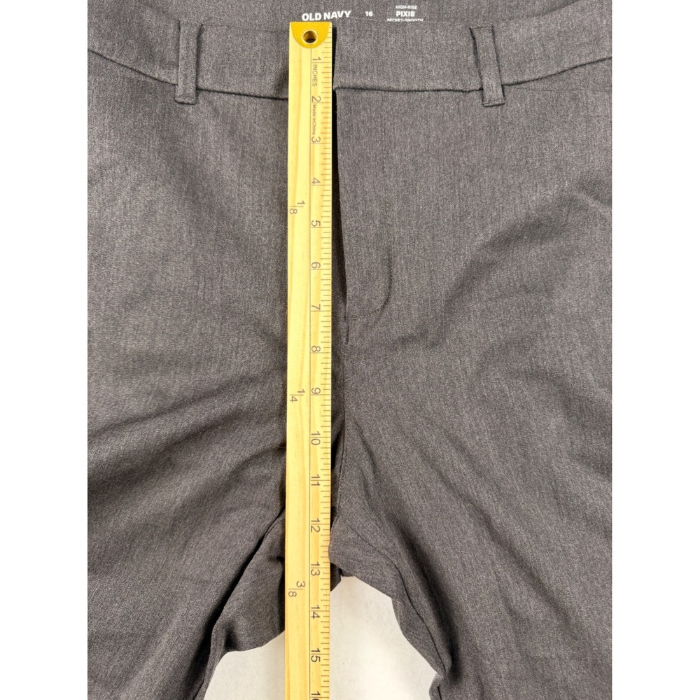 Old Navy Womens Pixie High Rise Ankle Pants Charcoal Gray Heather 737471-00-1 16 - Picture 6 of 8